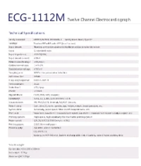 Max He Carewell 12 Channel ECG Model ECG-1112L wit B/W Display